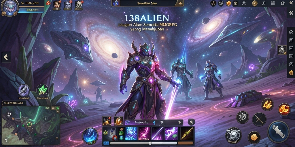 Tampilan gameplay <strong>138ALIEN</strong> yang menakjubkan saat bertarung di luar angkasa.