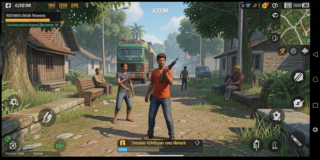 Tampilan gameplay A200M yang imersif dan detail.