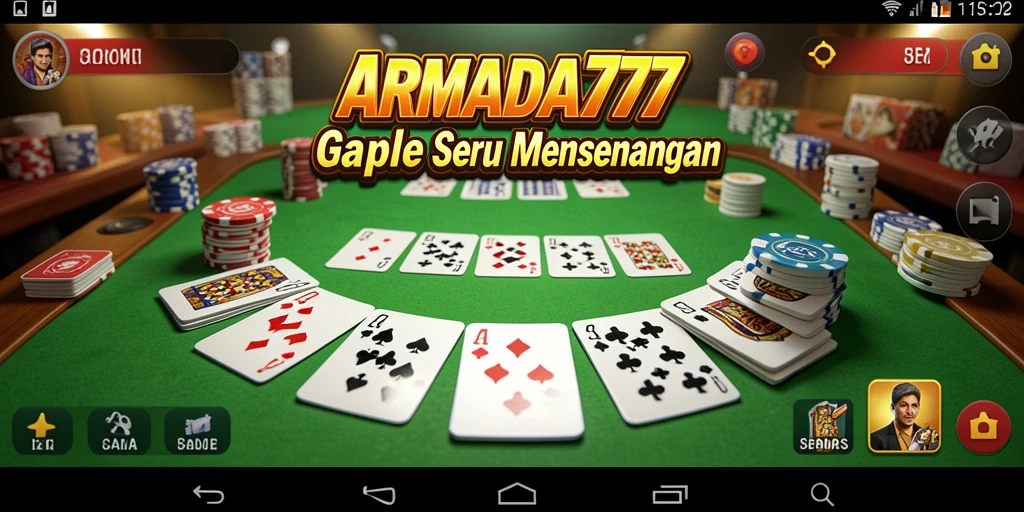 Tampilan gameplay Gaple yang seru di ARMADA777.