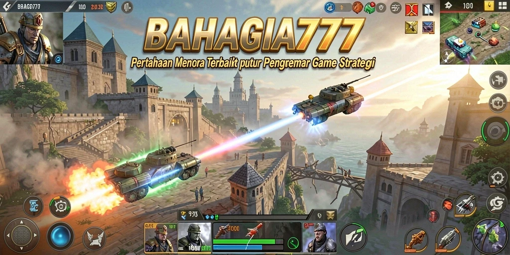 Tampilan menarik gameplay BAHAGIA777 dalam Tower Defense.