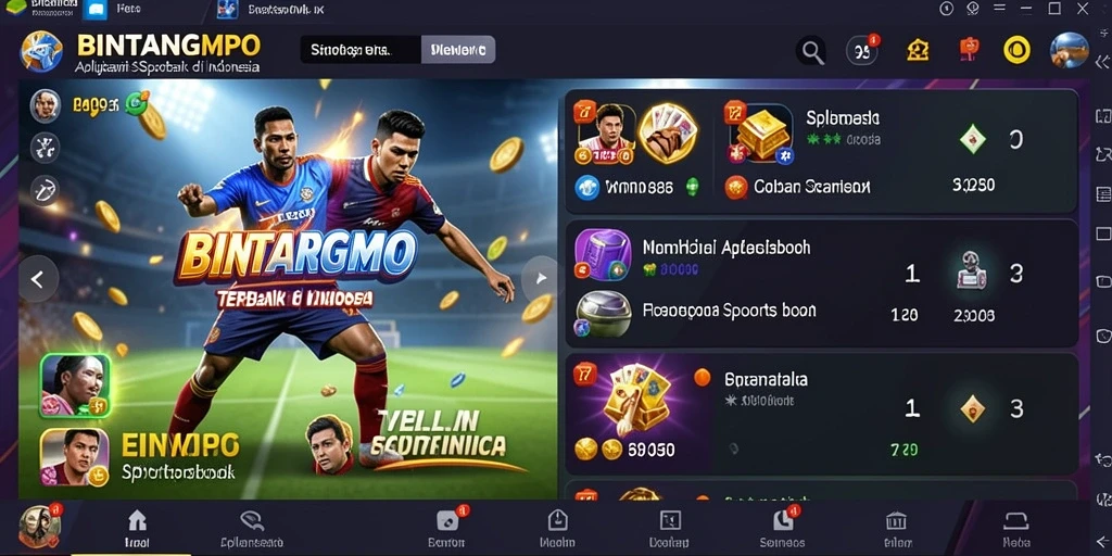 Tampilan BINTANGMPO dengan fitur taruhan olahraga yang menarik.