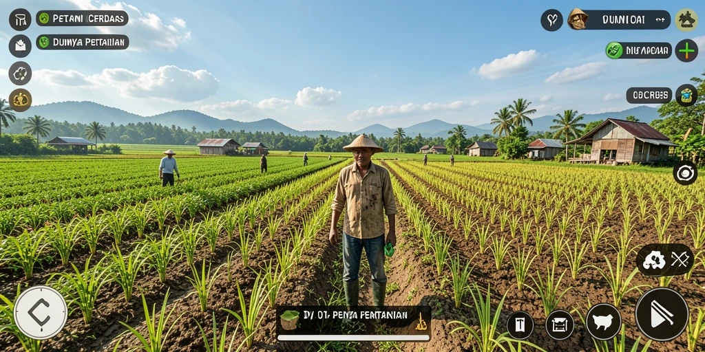 Gameplay DY01 menunjukkan proses bertani yang seru dan interaktif.