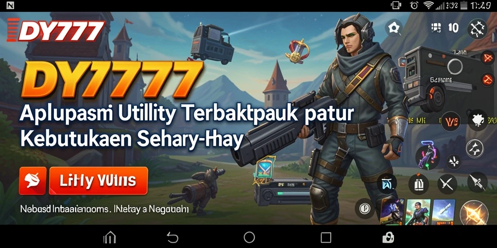 Tampilan aplikasi DY777 dengan fitur-fitur Utility yang menarik.