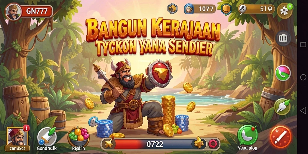 Screenshot gameplay G777 menunjukkan strategi Tycoon yang menarik.