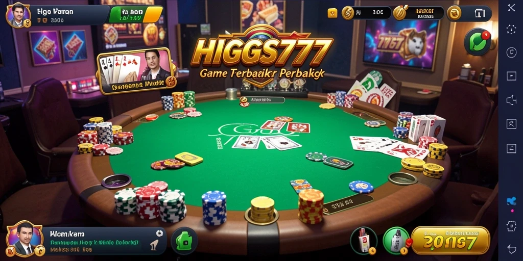 Screenshot HIGGS777 menampilkan pemain Poker yang asyik berkompetisi.