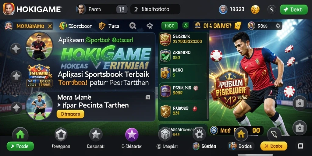 Tampilan antarmuka HOKIGAME yang menarik dan informatif saat taruhan.