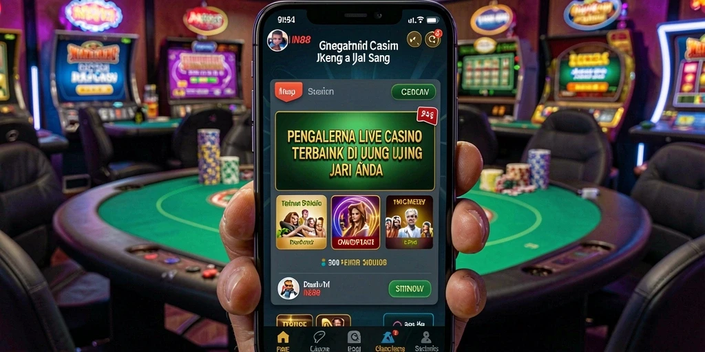 Gambaran gameplay Live Casino yang interaktif dan mendebarkan.