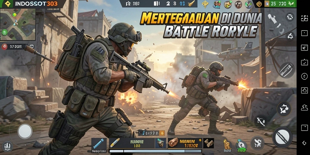 Tangkapan layar gameplay INDOSLOT303 dengan aksi pertempuran seru.