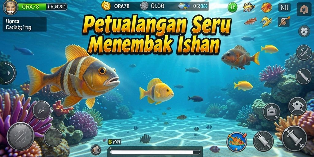Screenshot gameplay ORA78 saat menangkap ikan