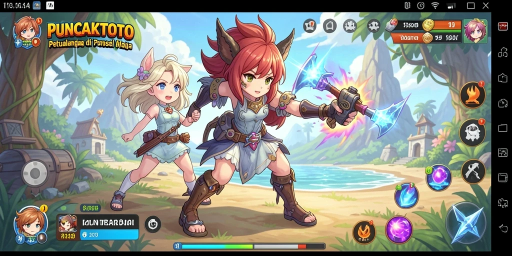 Tampilan gameplay anime yang menarik saat bermain PUNCAKTOTO.