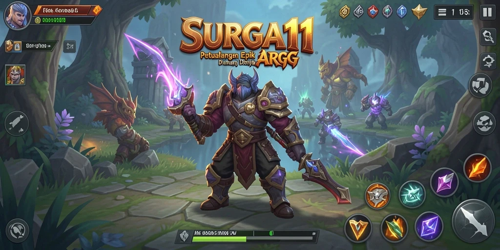 Screenshot menampilkan pertarungan seru dalam dunia SURGA11.