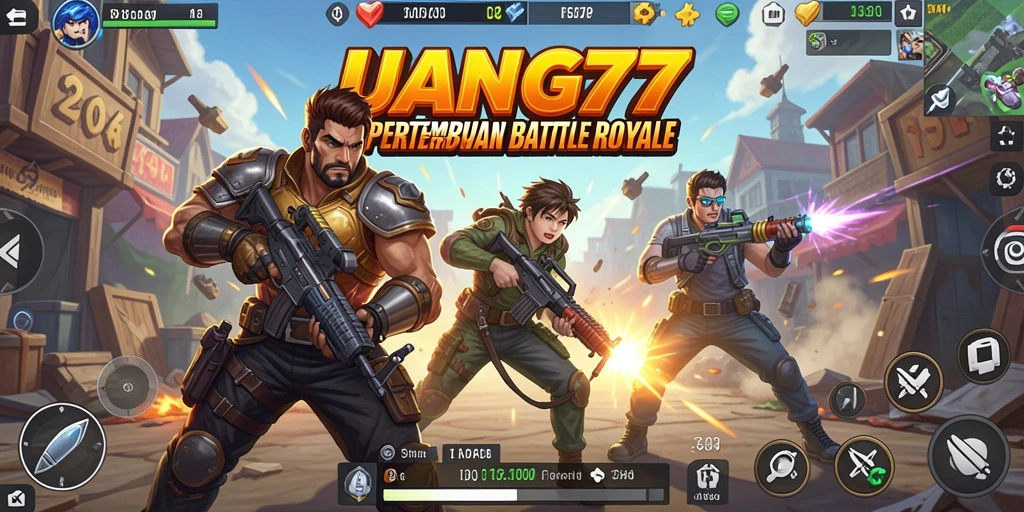 Tangkapan layar UANG77 menampilkan aksi Battle Royale yang seru dan mendebarkan.
