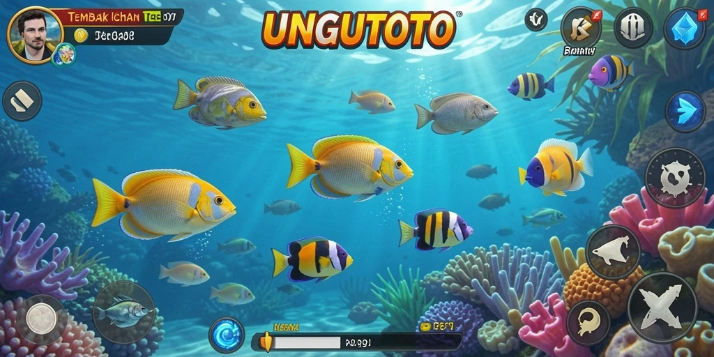 Gameplay seru dari UNGUTOTO, menangkap ikan beragam.