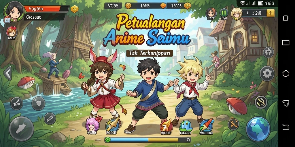 Tampilan menakjubkan dari gameplay Anime di VC55.