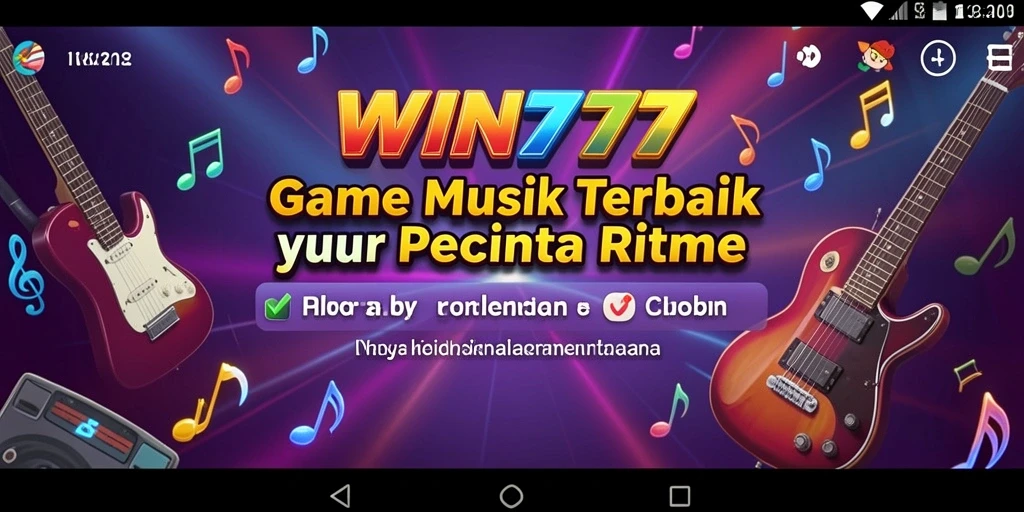 Tampilan gameplay <strong>WIN777</strong> dengan irama musik yang dinamis.